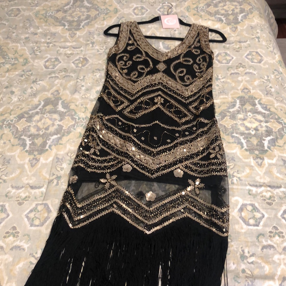 Vintage roaring 20s flapper dress.
